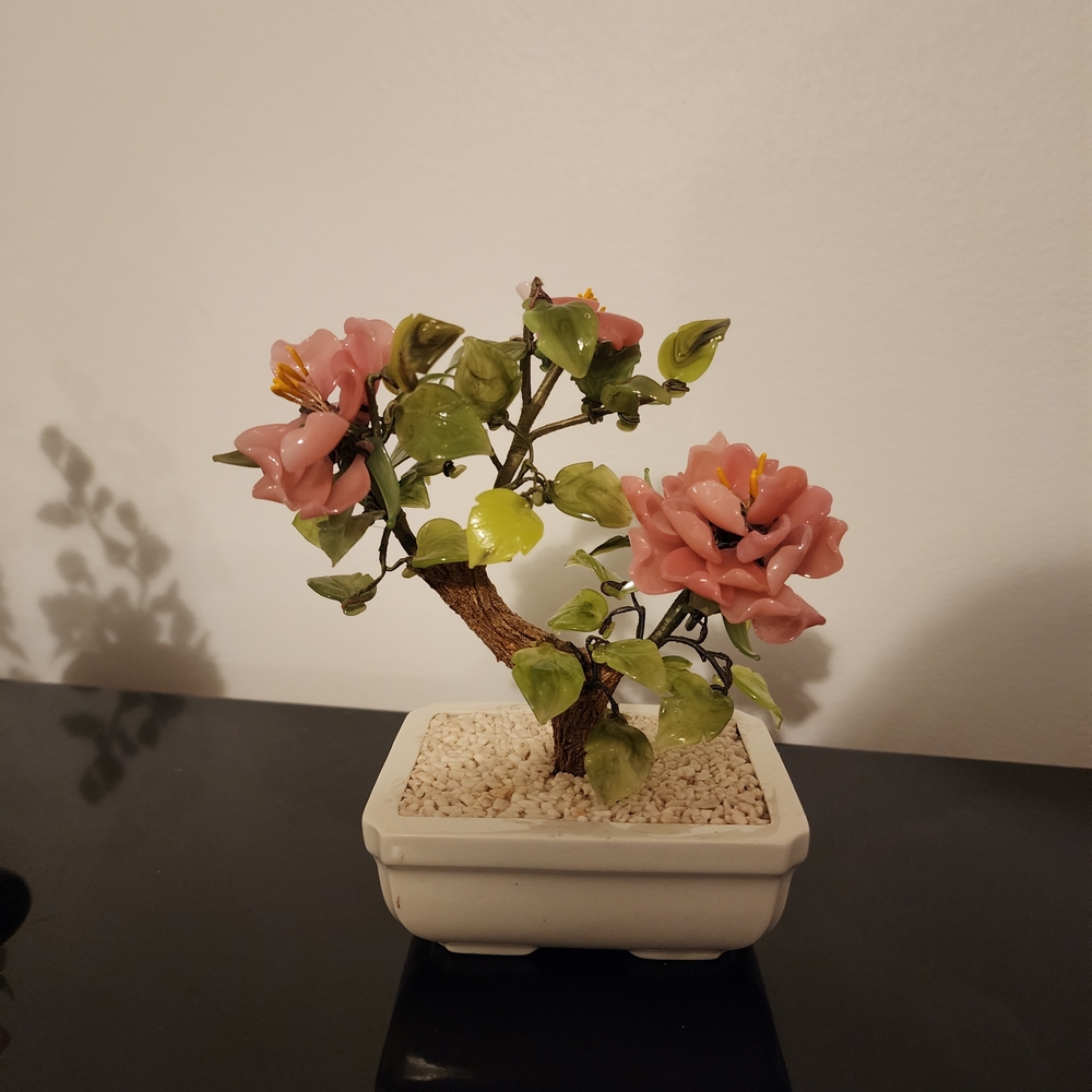 Elegant Pink Floral Bonsai Accent Arrangement